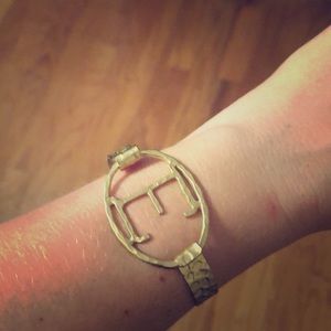 Initial “E” bracelet